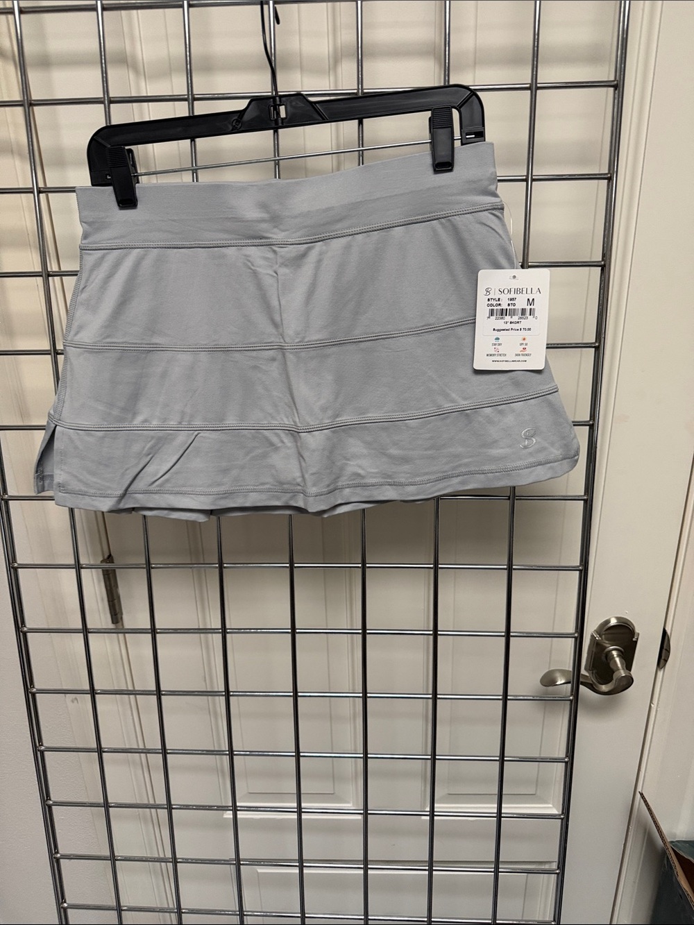Sofibella Women's Light Gray Tennis Skort - Medium